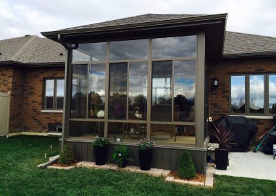 Glass Walls Under Existing Porch Roof